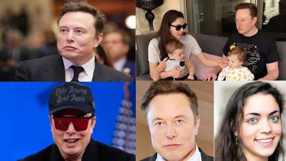 Elon Musk and Shivon Zilis with their growing family